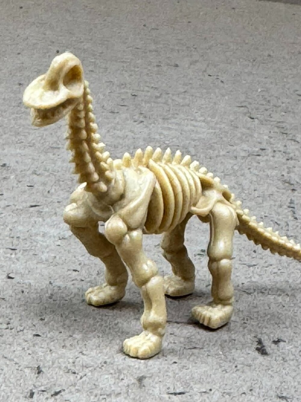 Vintage Plastic Dinosaur Skeleton Toy Brachiosaurus Sauropod Miniature Figure